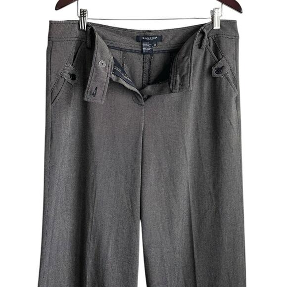 Sandro Sportswear Women Pants 14 Wide Leg‎ Twill Stretch Comfort Officewear Y2K - Picture 5 of 10